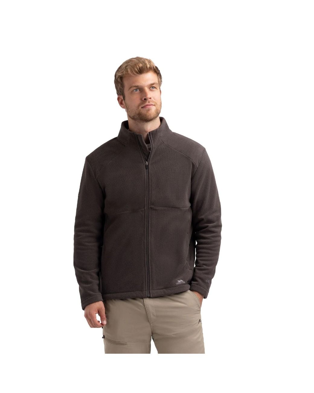 Trespass Black Fyne Fleece Jacket for men
