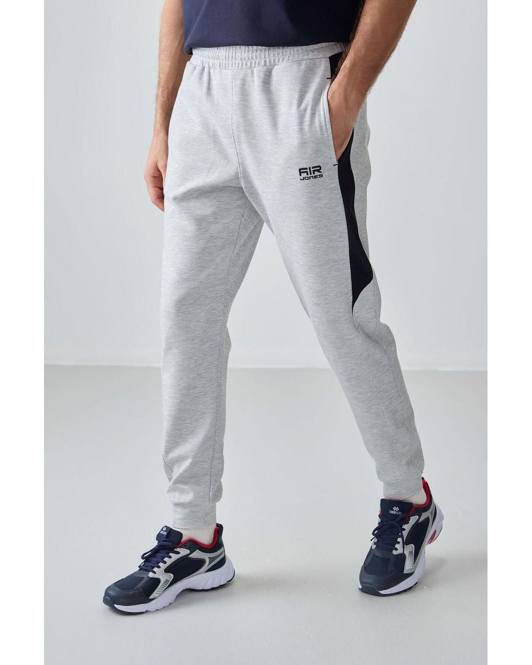 TOMMY LIFE Blue Regular-Fit Fleece Sweatpants for men