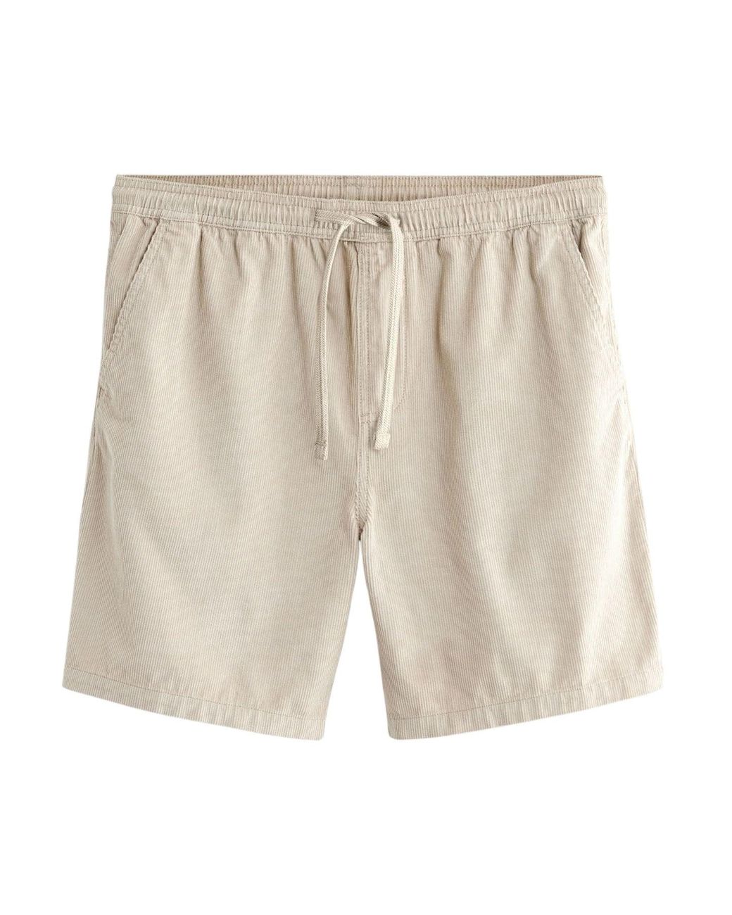 Secret Label White Cotton Cord Dock Shorts for men