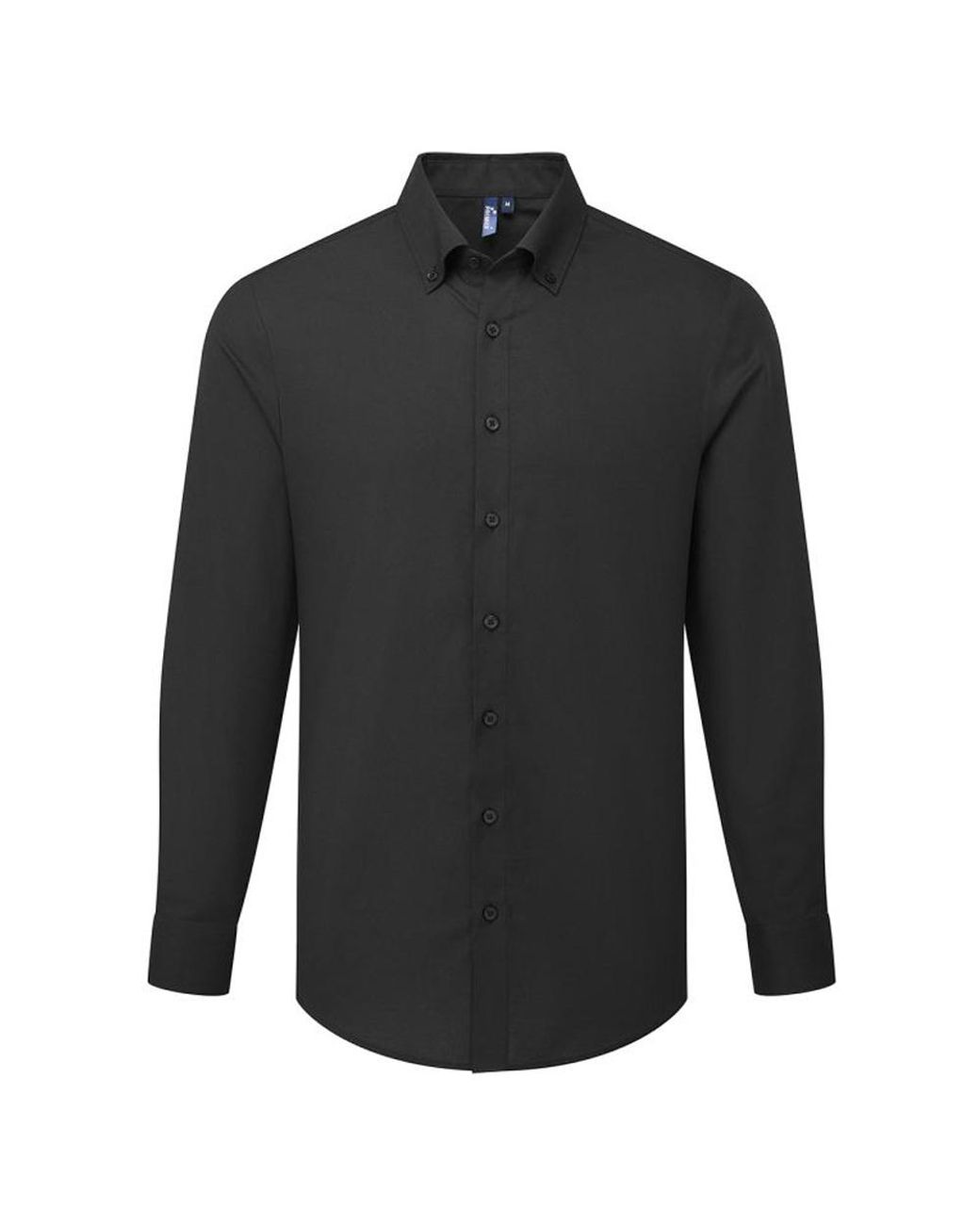 PREMIER Black Supreme Oxford Long-Sleeved Shirt for men