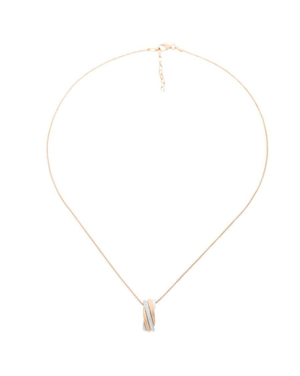 Orphelia Metallic 'Joline' 925 Sterling Set: Chain-Pendant + Earrings