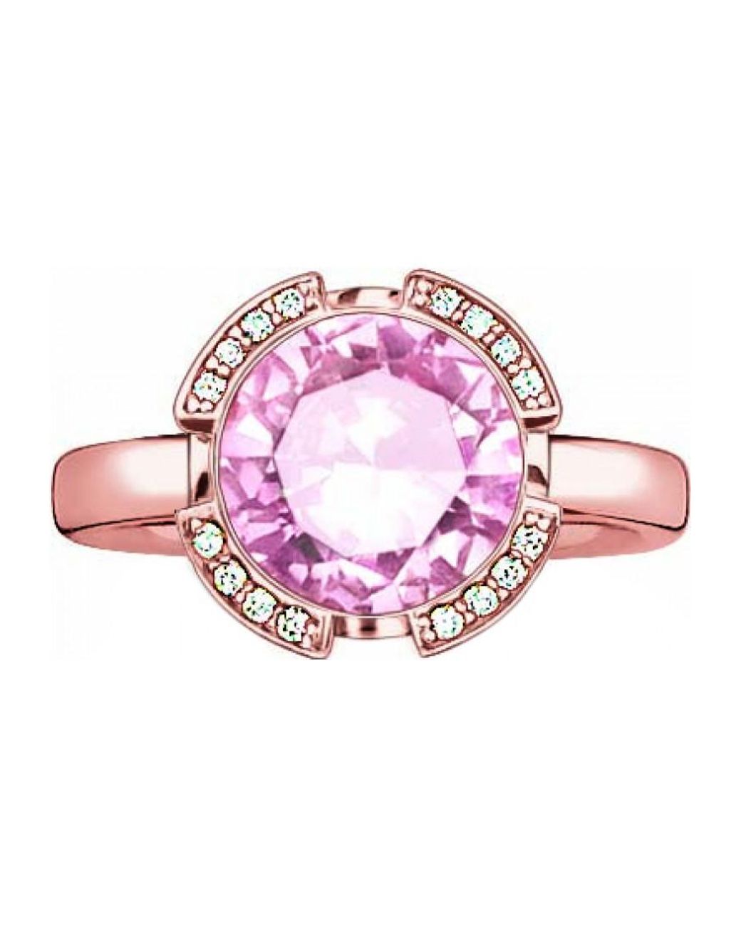 Thomas Sabo Pink Tr2038-633-9-52 Ladies Ring