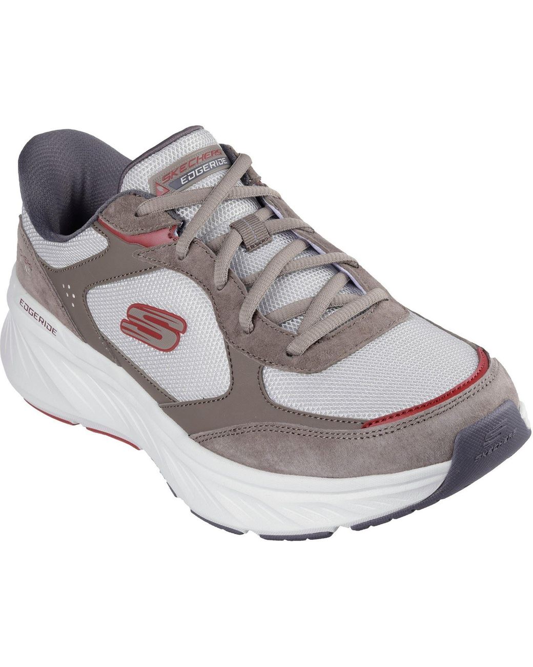Skechers Gray Edgeride Erlon Leather /Multi Trainers for men