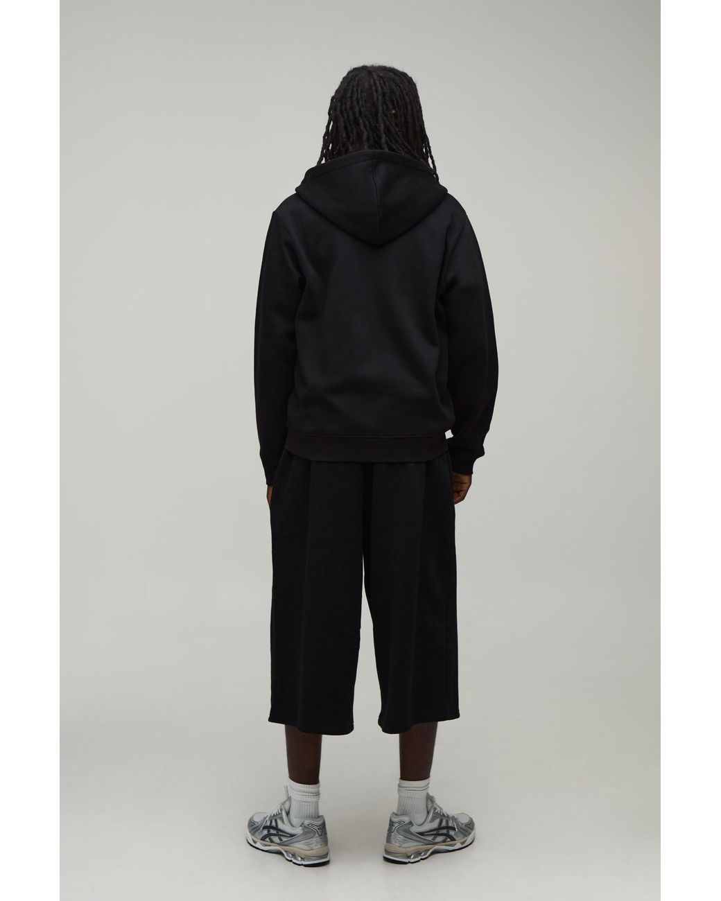 BoohooMAN Black Longline Jersey Jort for men