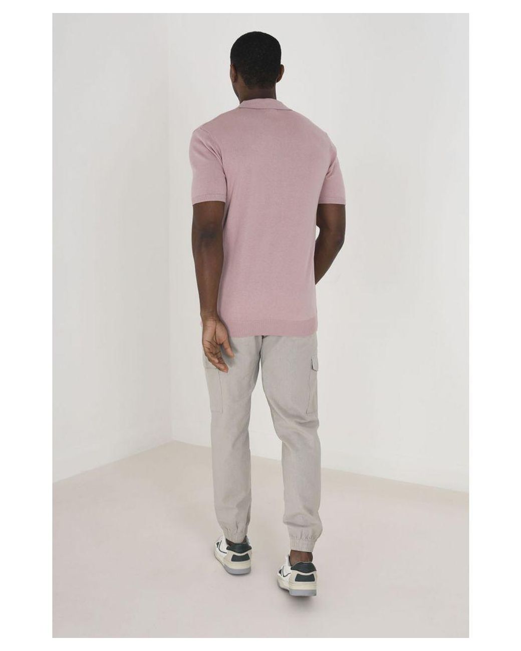 Brave Soul Multicolor Light 'Beach' Cotton Linen Blend Cargo Trousers for men