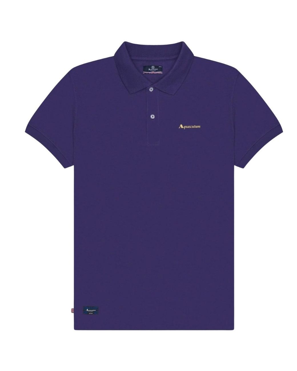 Aquascutum Blue Active Cotton Polo Dry-Fit Shirt for men