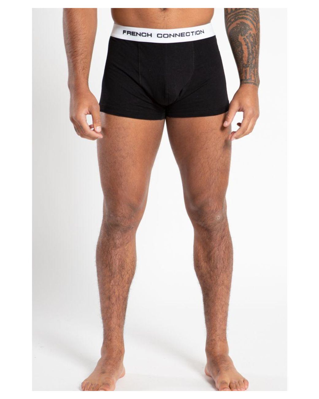 French Connection Black Multicolour 5 Pack Cotton Boxers for men