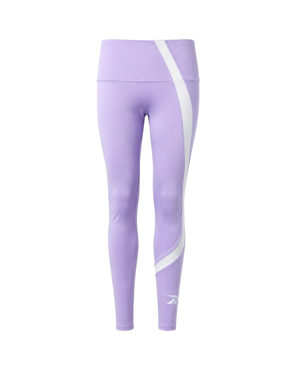 Reebok Purple Wor Big Logo Leggings Cotton