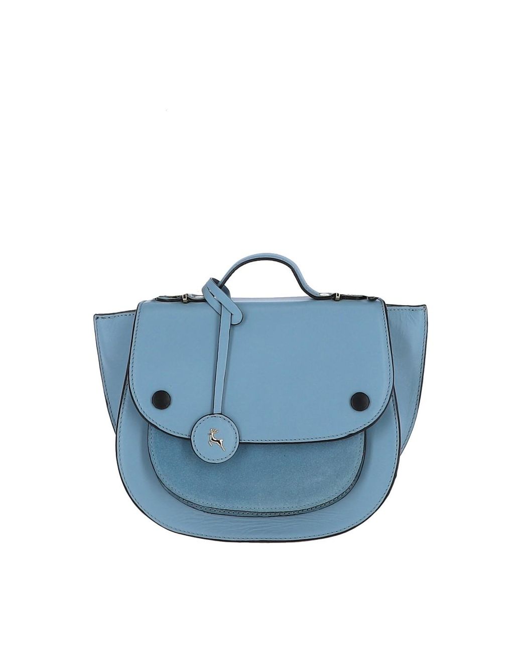 Ashwood Leather Blue 'Donata' Cambridge Style Saddlebag