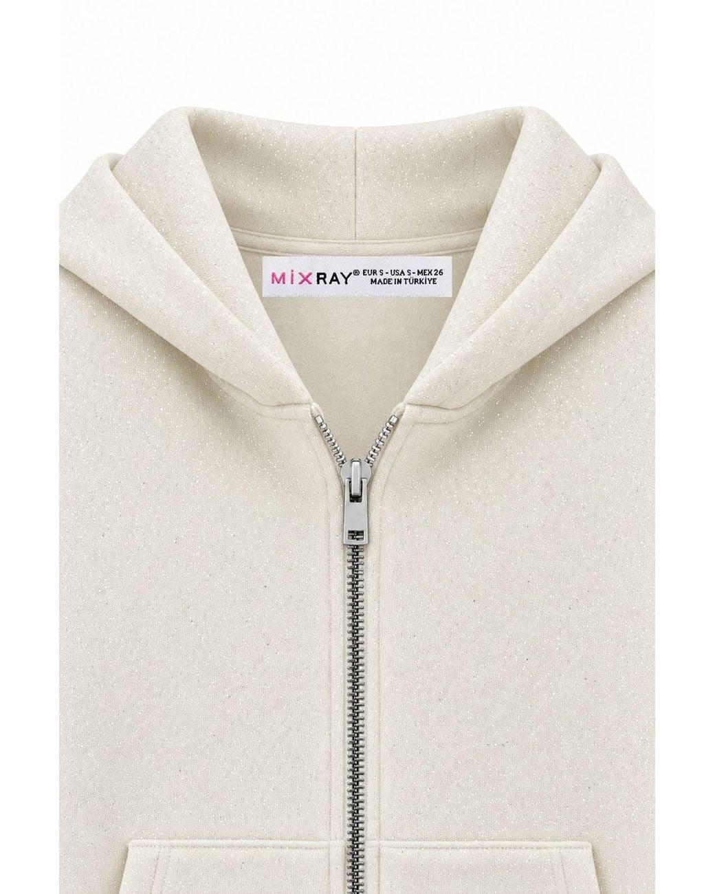 MixRay White Pullover Hoodie