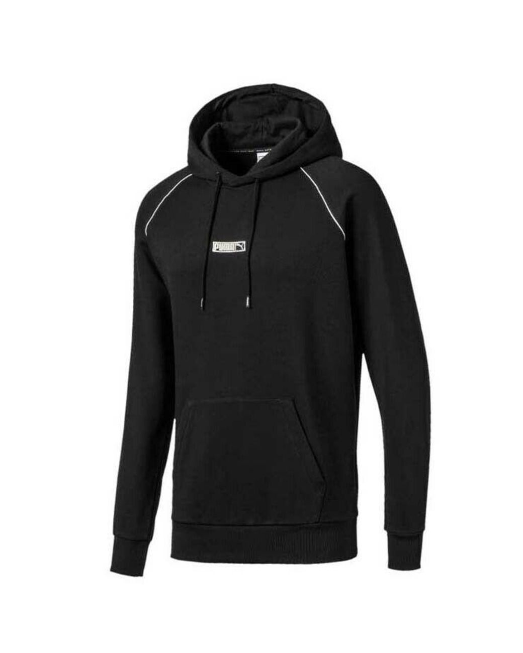 PUMA Black Classic Logo No2 Hoodie Pullover Sweatshirt Jumper 595251 01 Textile for men