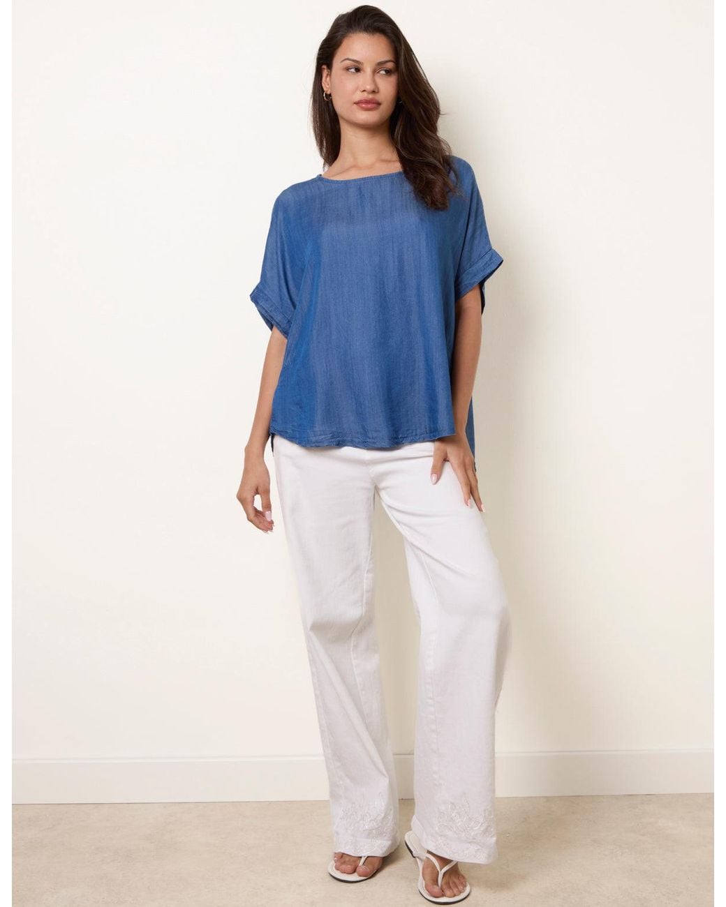Blue Vanilla Blue Mid Denim Wash Top