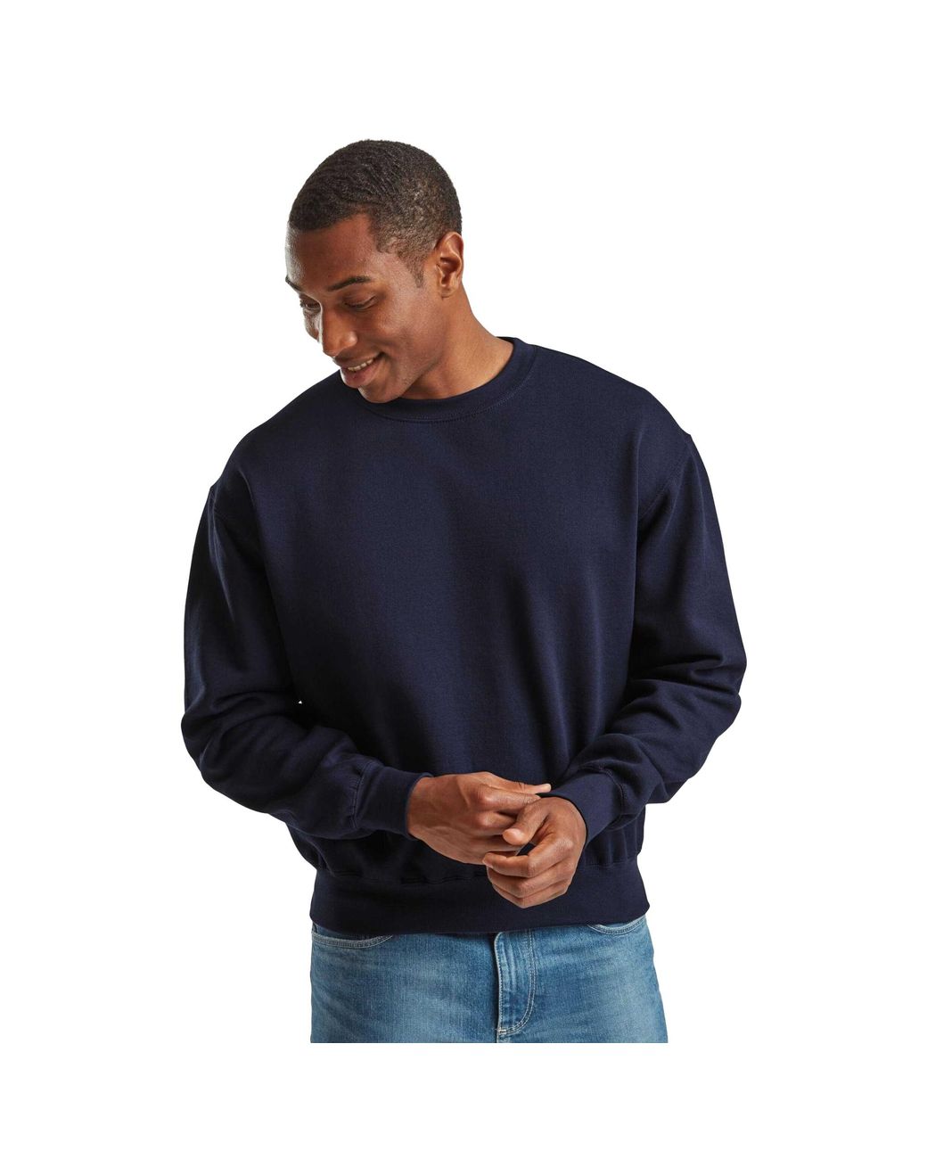 Fruit Of The Loom Blue Adult Supercotton Sweatshirt (Deep)