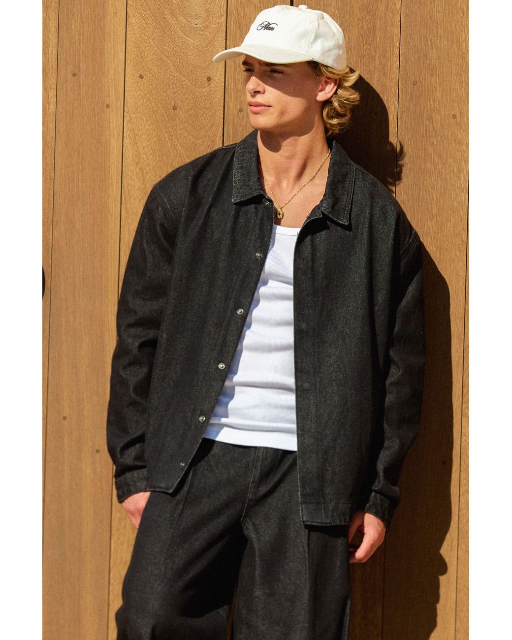 BoohooMAN Brown Rinse Wash Oversized Co-Ord Shirt for men
