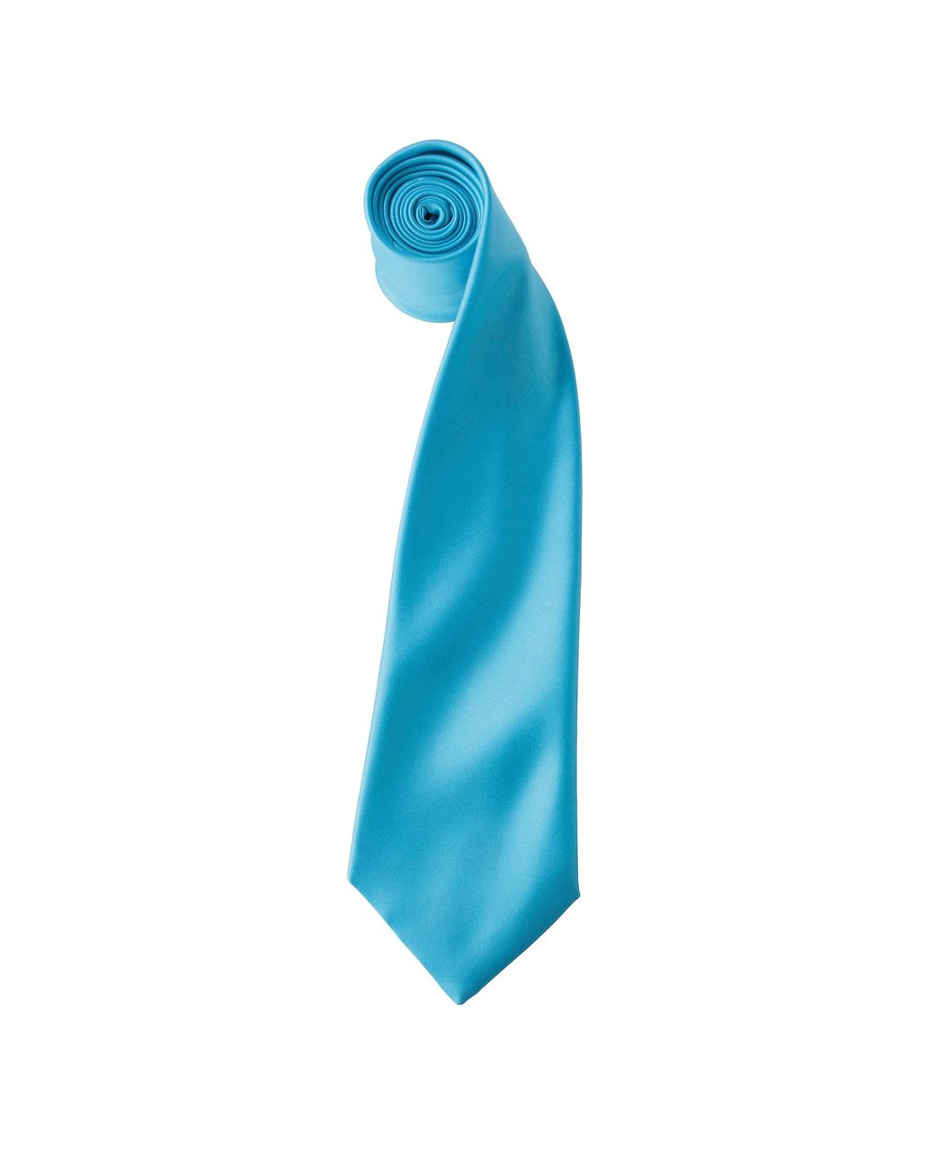 PREMIER Blue Plain Satin Tie (Narrow Blade) for men