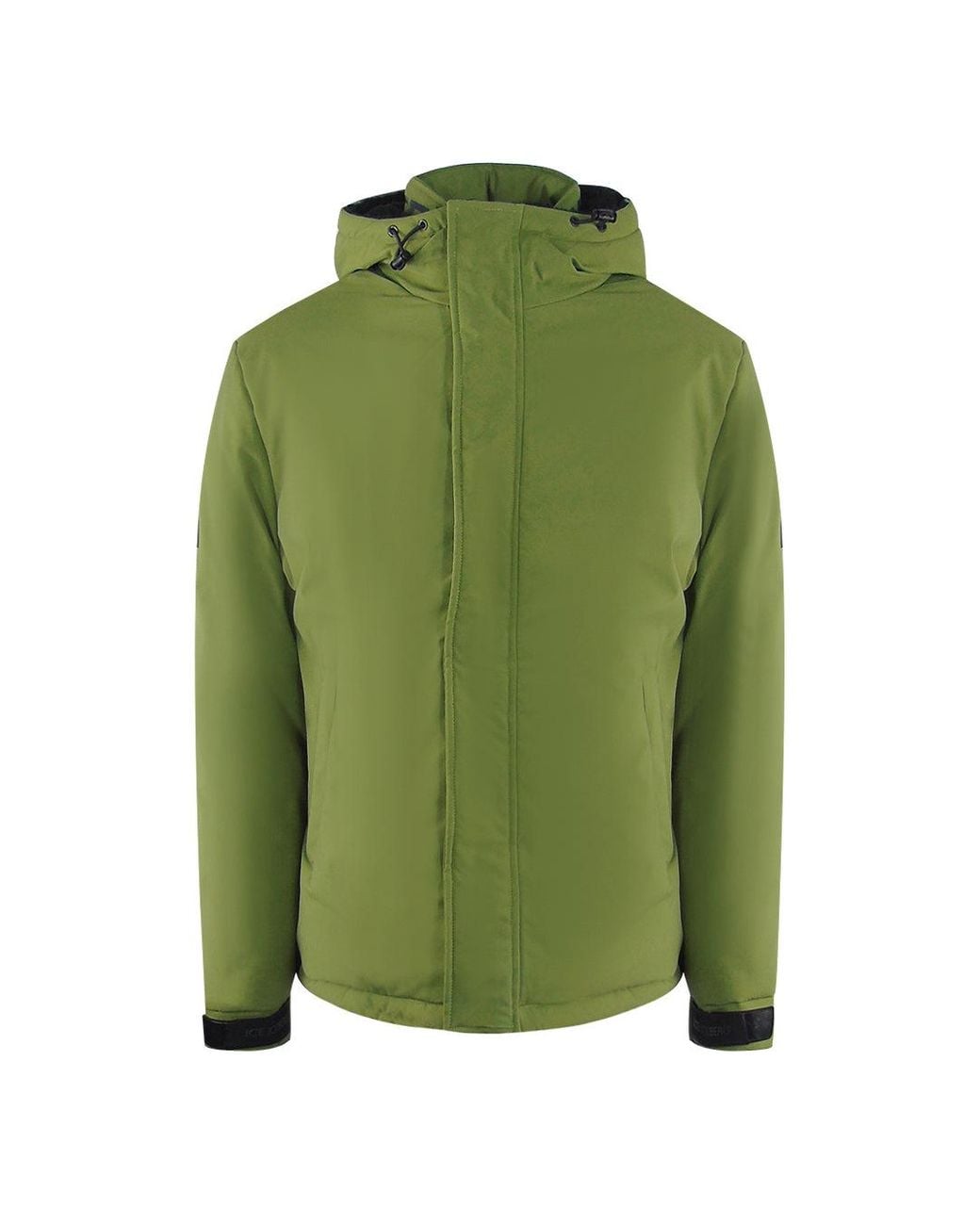 Ice Iceberg Green Plain Hooded Jacket for men
