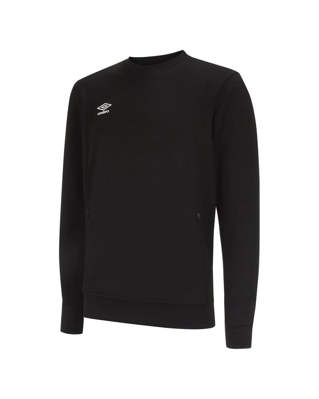 Umbro Black Pro Stacked Logo Fleece Pullover for men