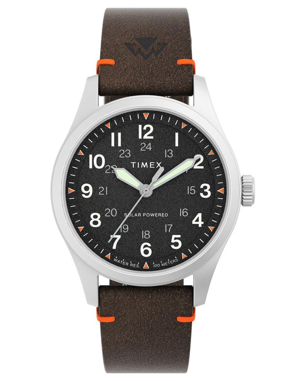 Timex Solar-Powered Expedition North Field Leather Watch in Black for ...