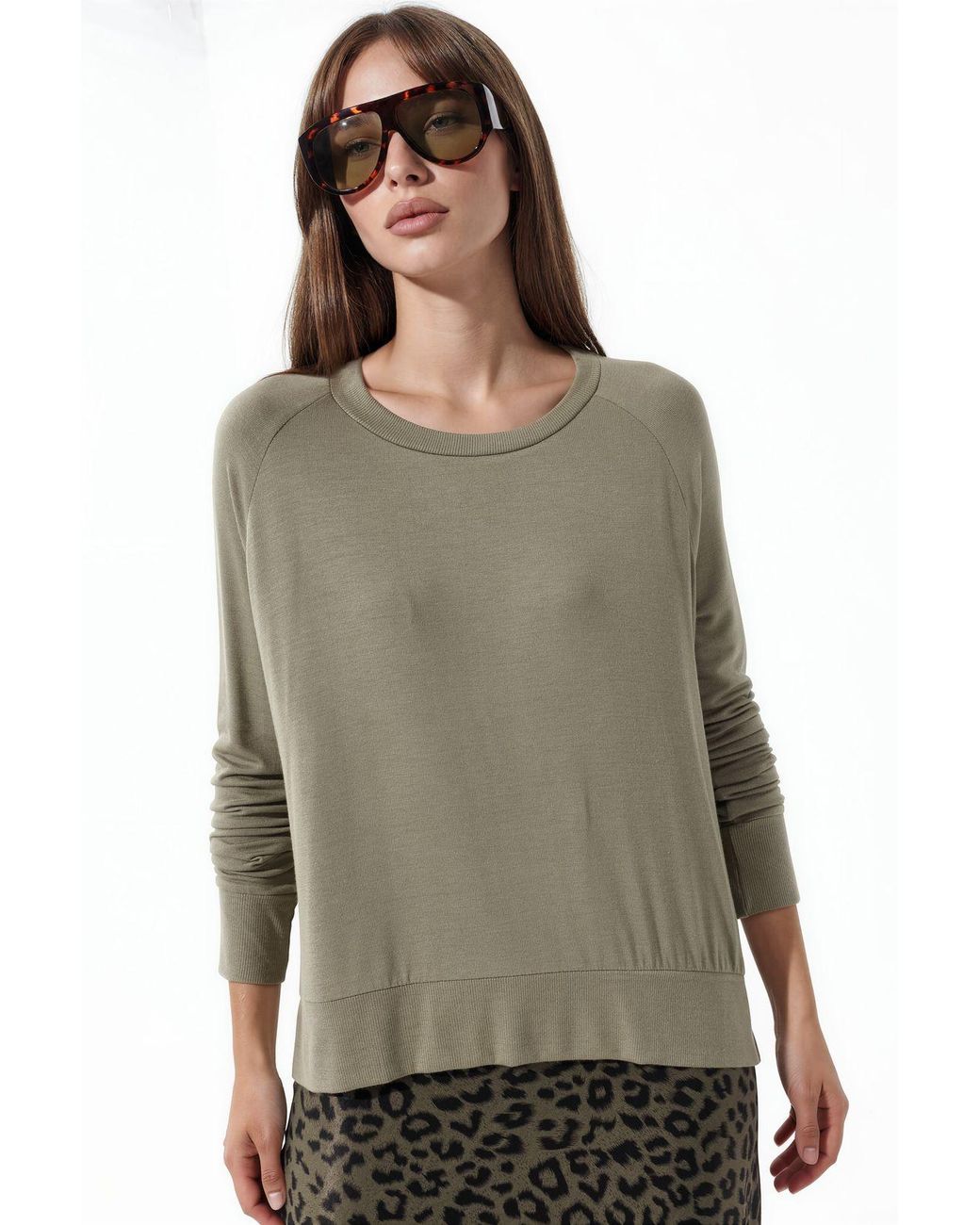Busem Green Viscose Blend Sweater