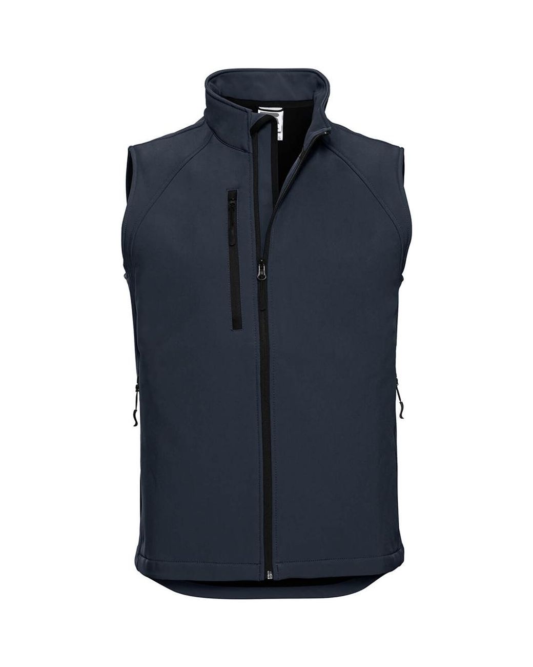 Russell Blue 3 Layer Soft Shell Gilet Jacket (French) for men