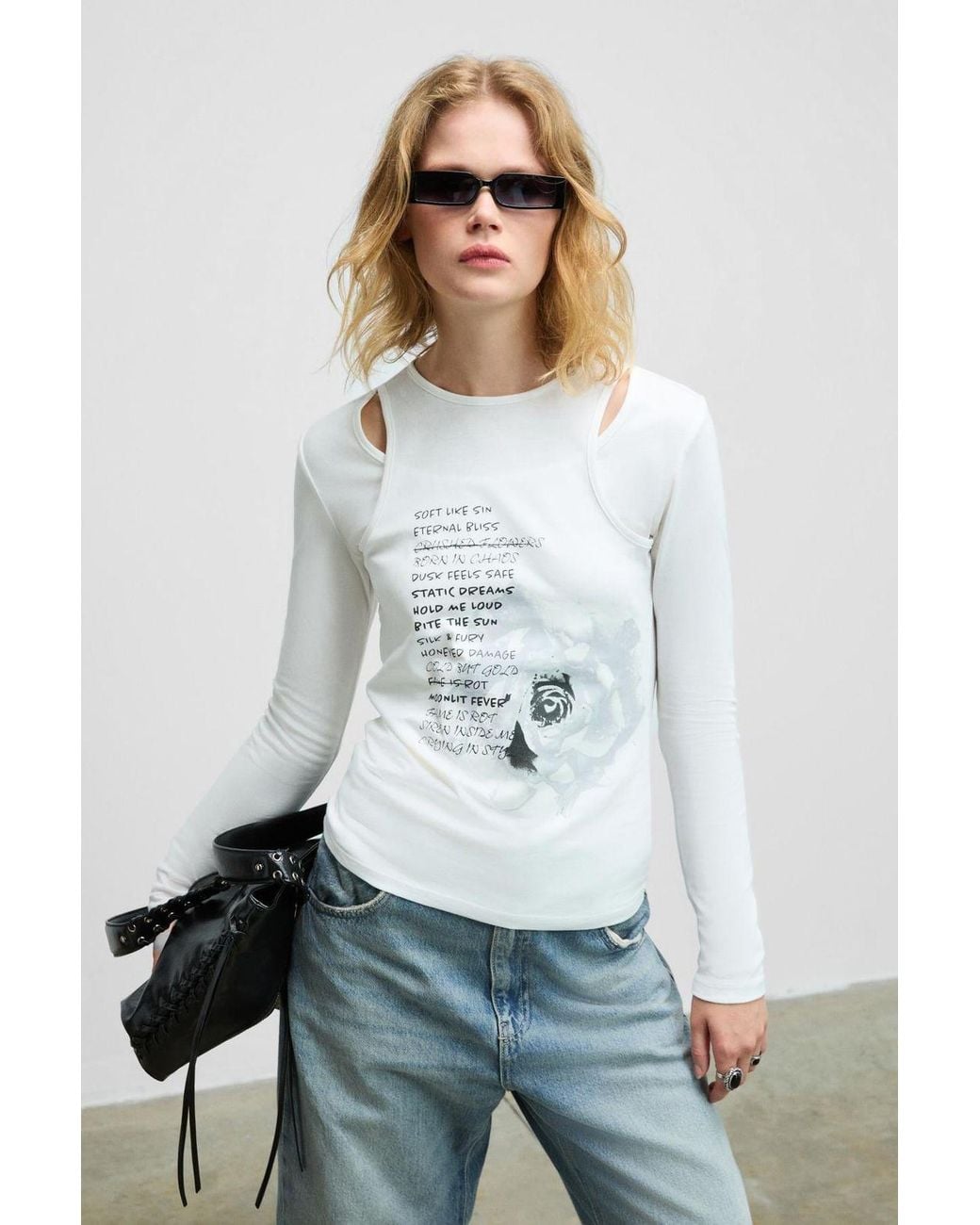 Grimelange White Classic Crew Neck T-Shirt