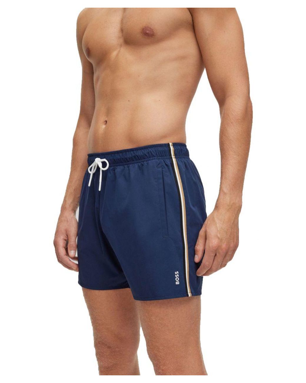 Boss Blue Iconic Swim Short Polypropylene for men
