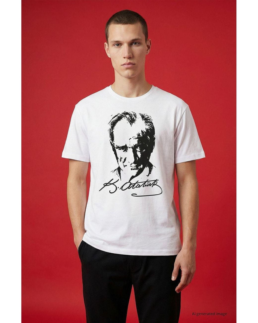 TOMMY LIFE Red Cotton Elastane T-Shirt