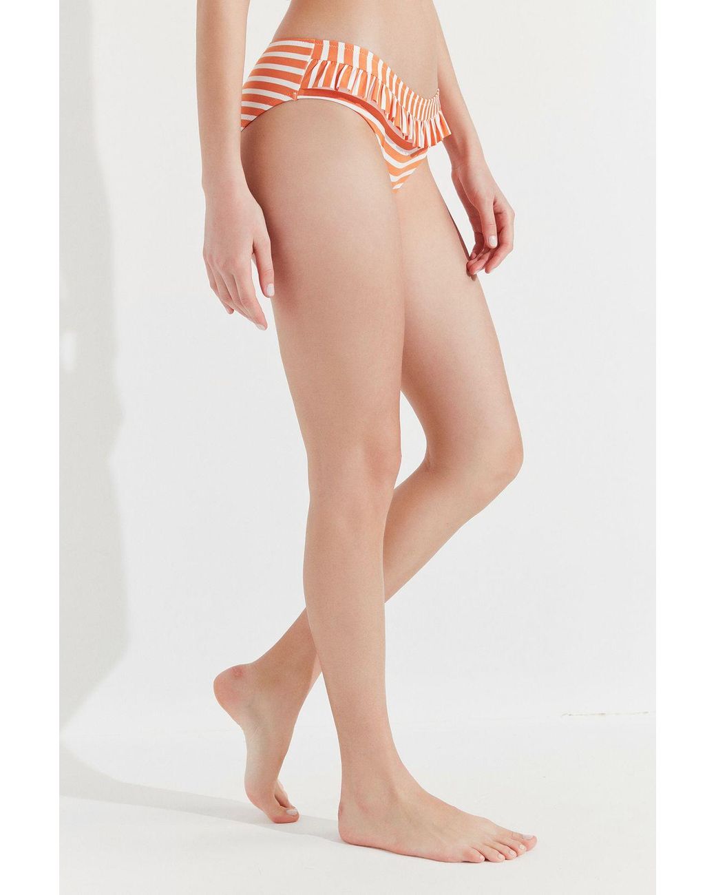 Penti Pink Striped Mid-Waist Hipster Bikini Bottoms