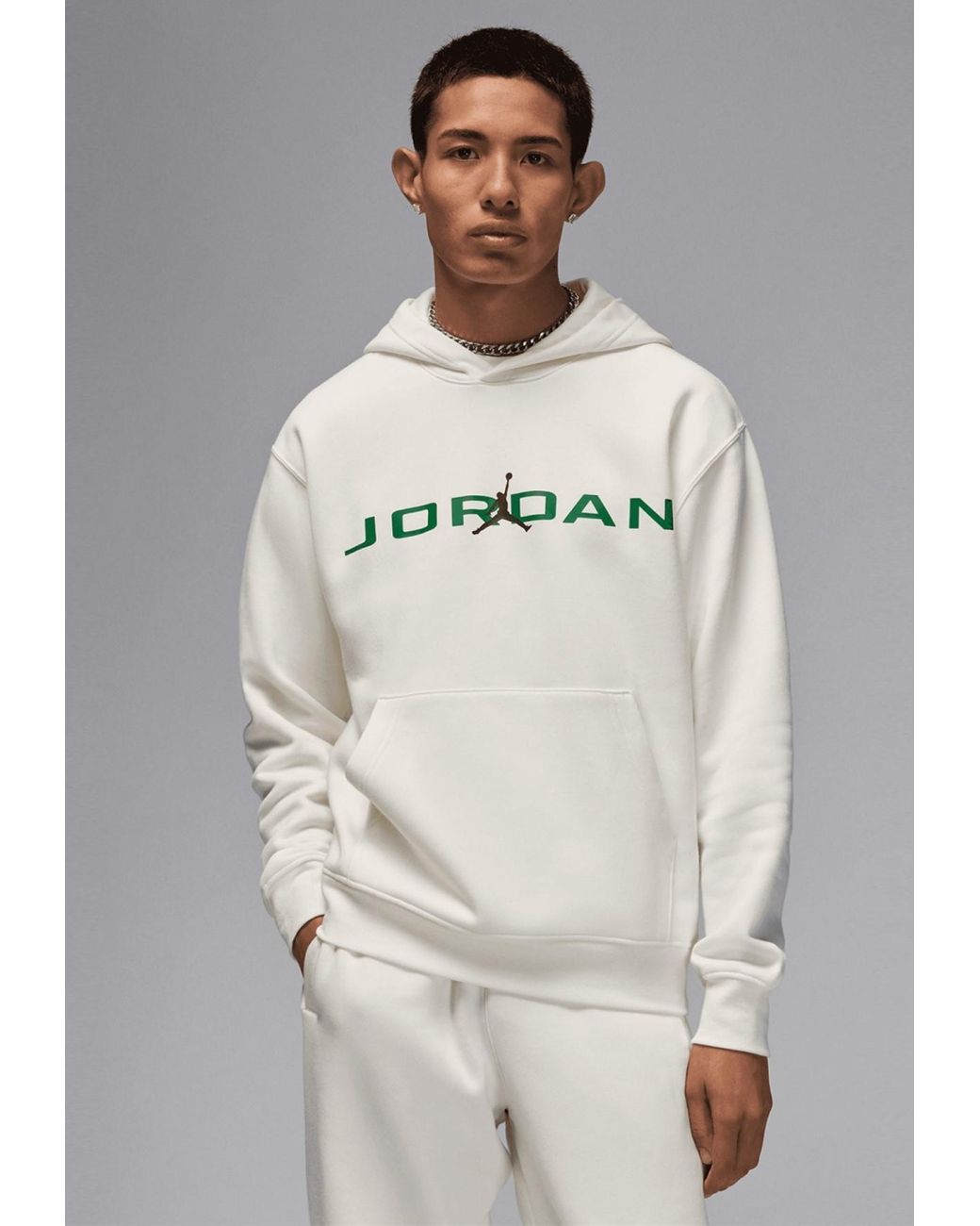 Nike Gray Essential Fleece Air Stretch Overhead Hoodie for men