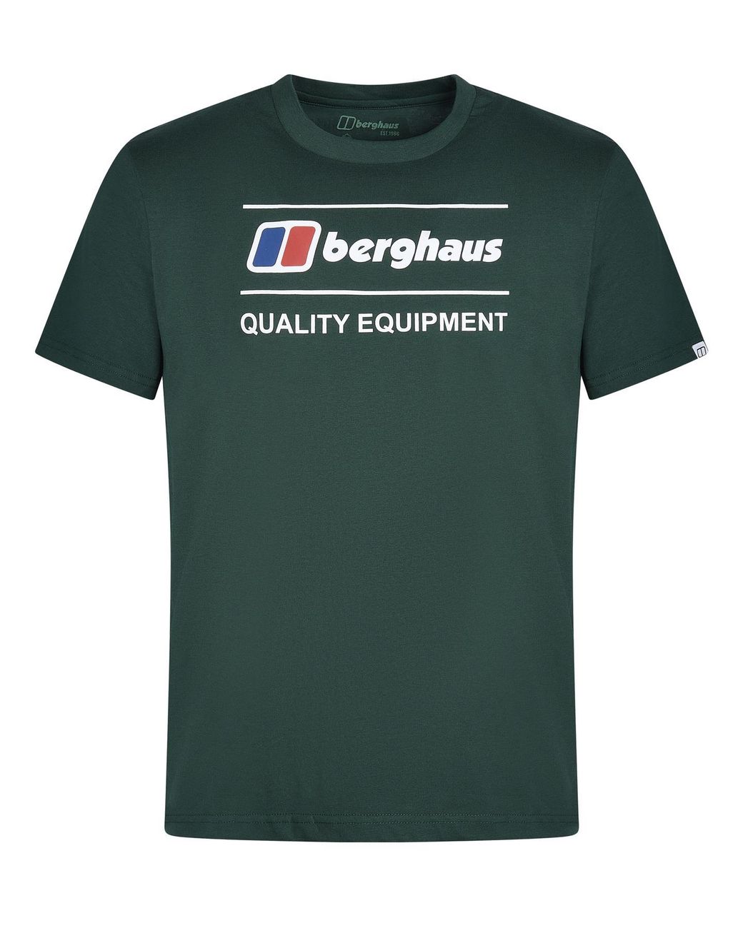 Berghaus Green Quality Equipment Logo T Shirt Dark Cotton for men