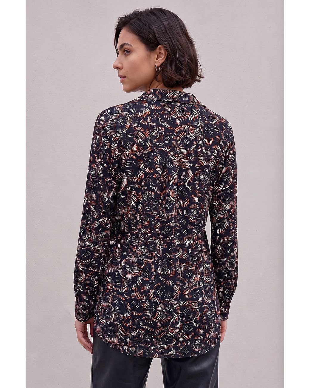 Roman Gray Abstract Puff Print Shirt