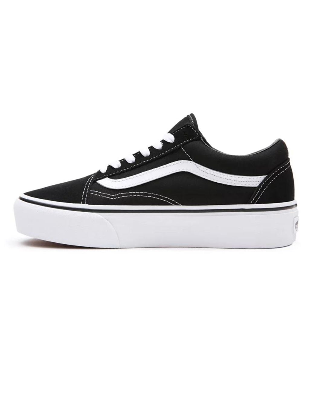 Vans Black Platform Old Skool Shoes/ Leather