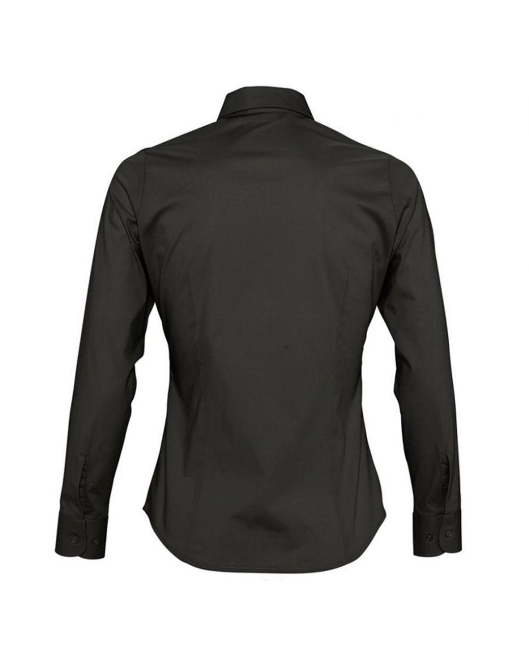 Sol's Black Ladies Eden Long Sleeve Fitted Work Shirt