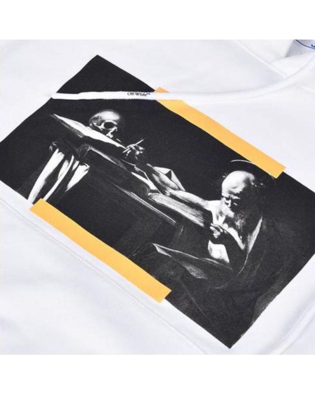 Off-White c/o Virgil Abloh White Carav Painting Over Hoodie for men