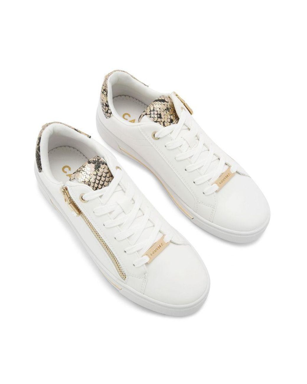 Carvela Kurt Geiger White Diamond Zip Sneakers
