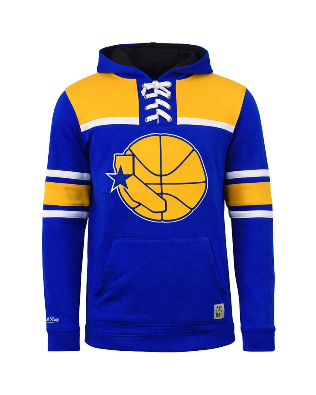 Mitchell & Ness Blue Nba Golden State Warriors Hoodie Cotton for men