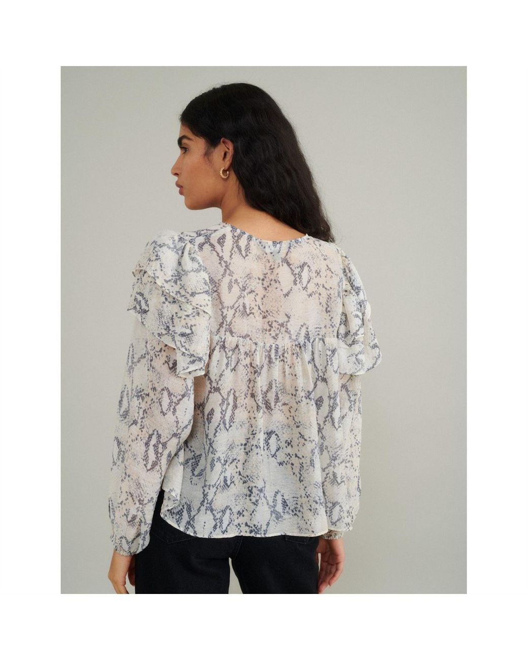 Nobody's Child Gray Nobodys Tilda Snake Top