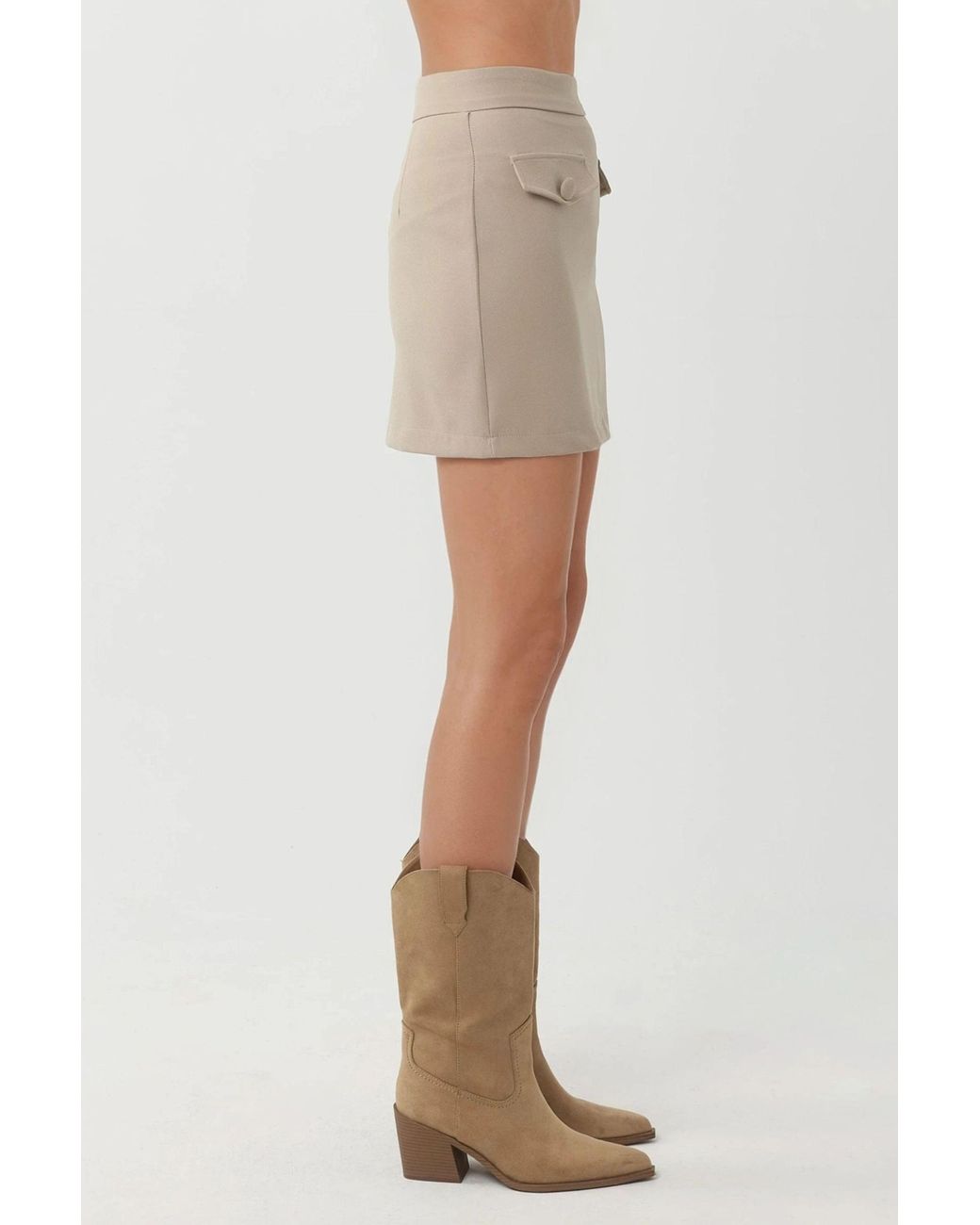 Hiccup Natural Pika Collection Mini Skirt With Fake Pockets