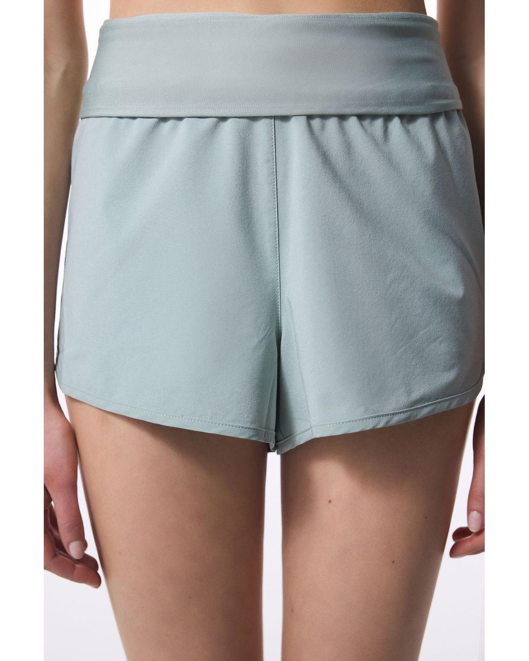 Penti Blue Mid-Waist Knit Mini Shorts