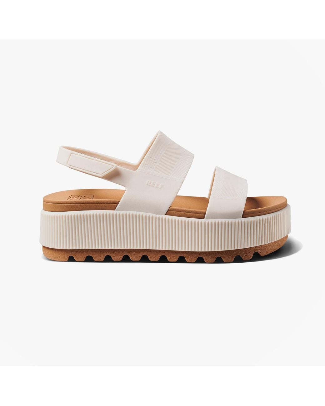 Reef White Water Vista Higher Platform Sandals Cloud