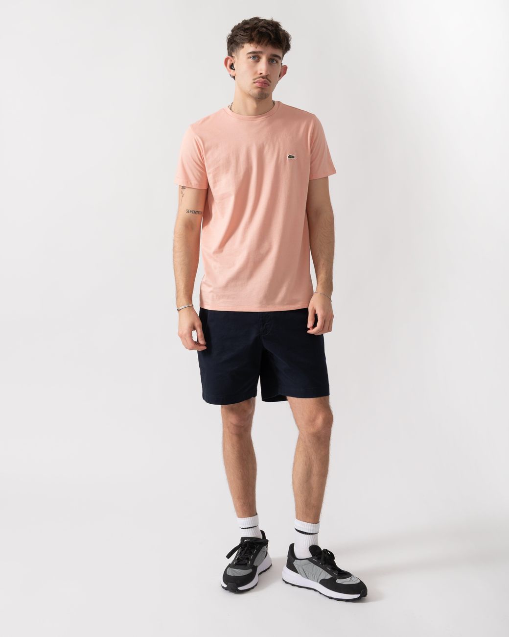 Lacoste Pink Crew Neck T-Shirt for men
