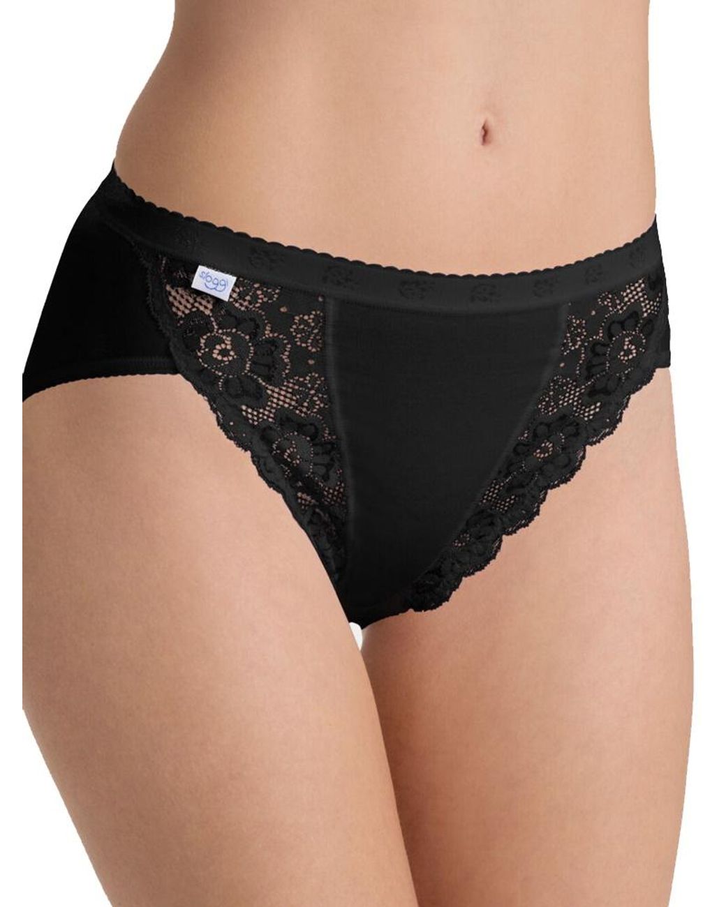 Sloggi Black Chic Tai 4 Pack Briefs