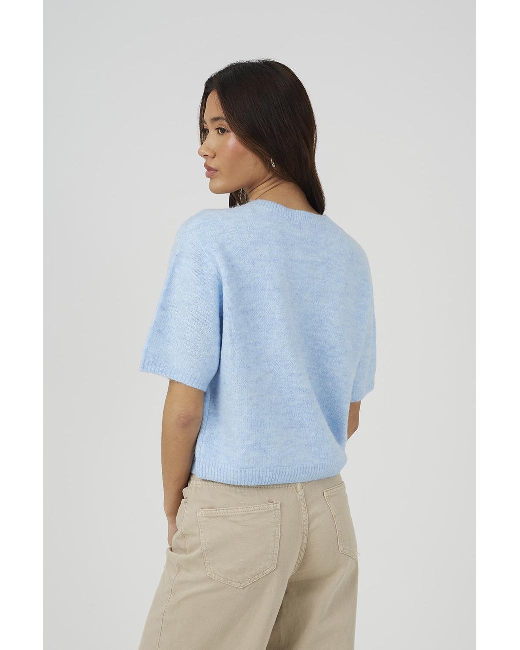 Brave Soul White Short Sleeve Jersey Knit Cardigan