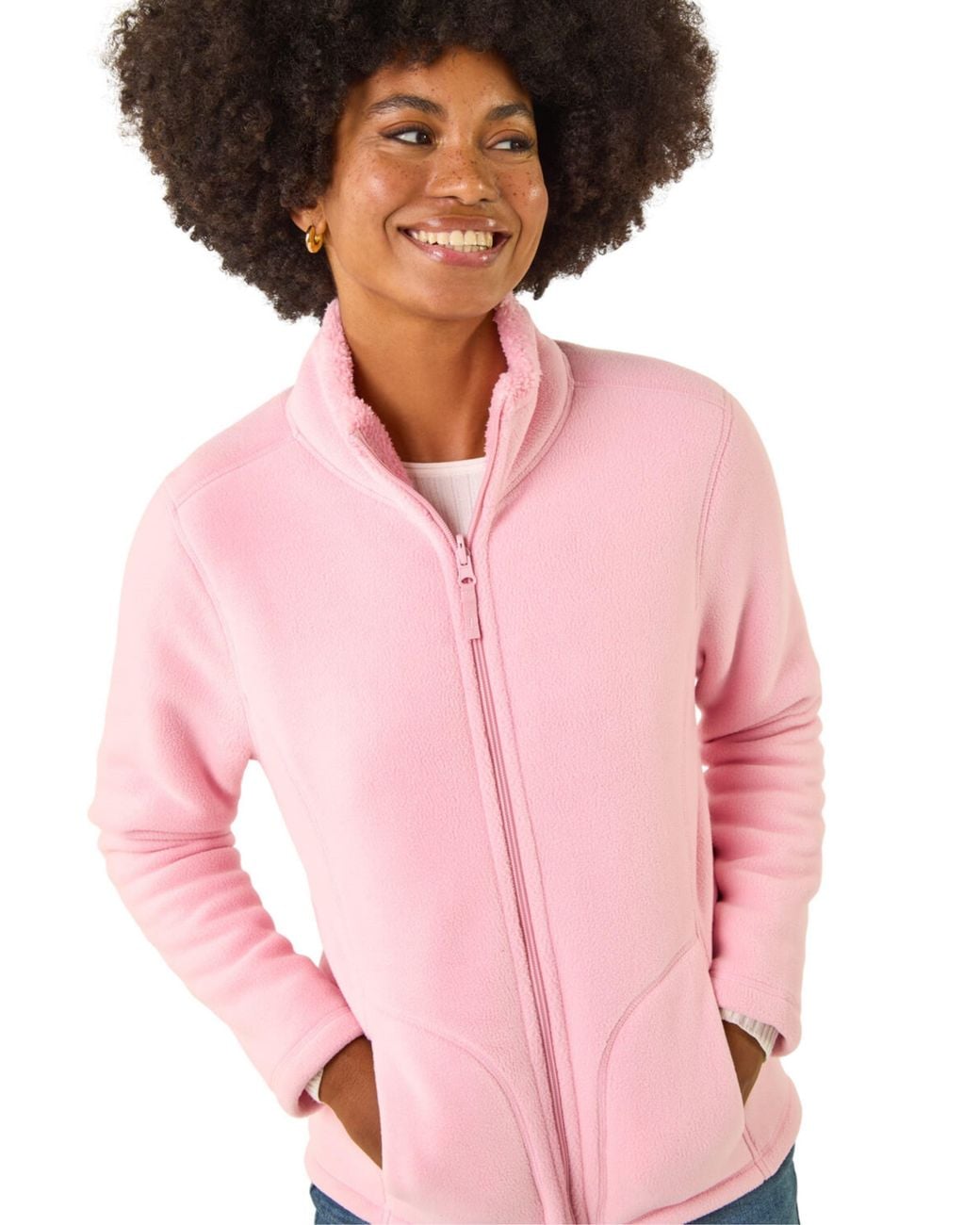 Roman Pink Reversible Fleece Zip Jacket