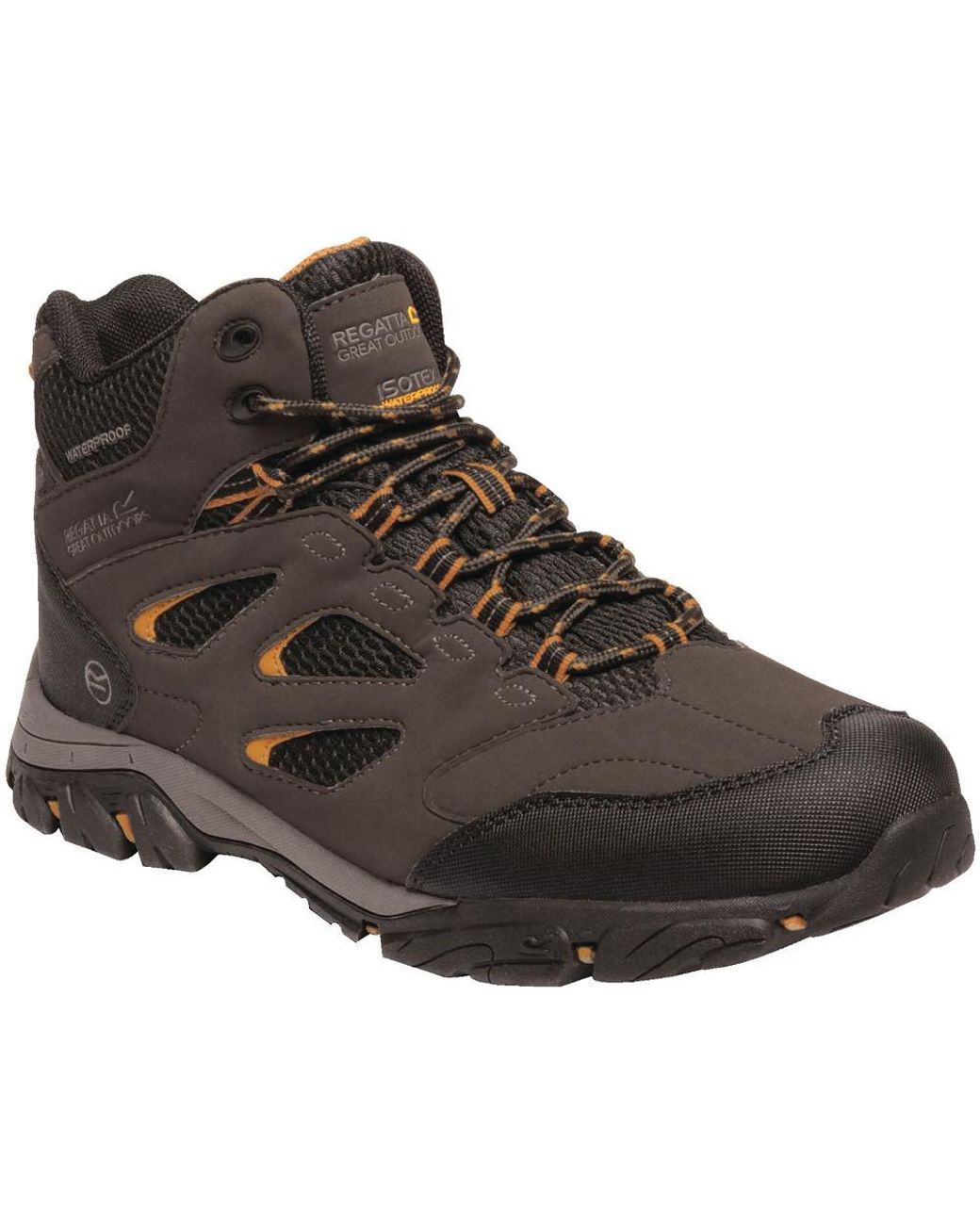 Regatta Brown Holocombe Iep Mid Isotex Waterproof Fabric Walking Boots for men