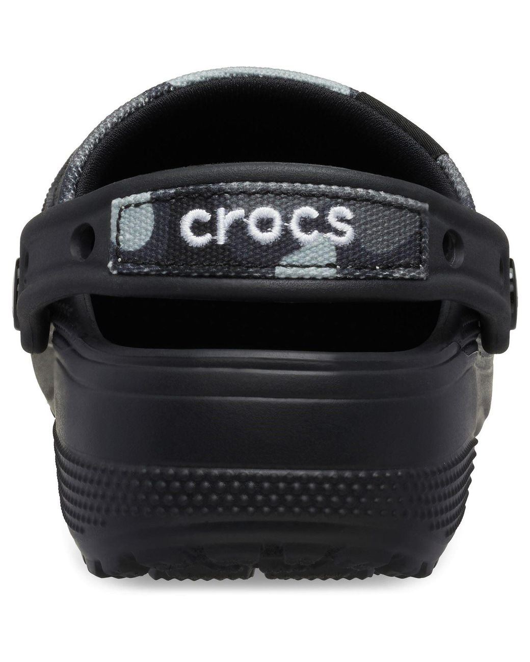 CROCSTM Black Classic Crafted Camo Textile Blend Clogs for men