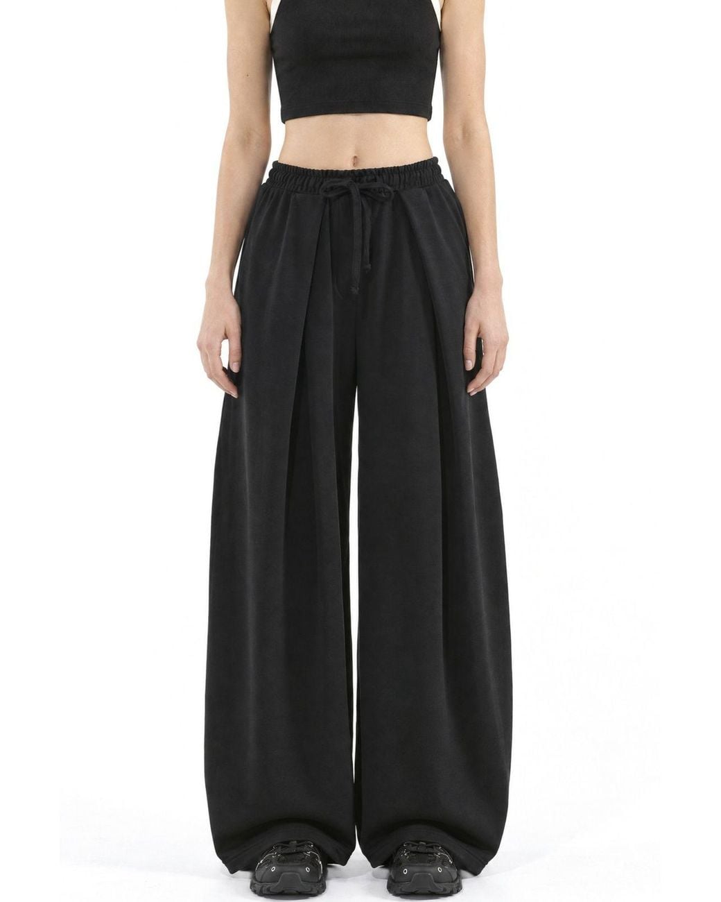 Busem Black Cotton Elastane Pants