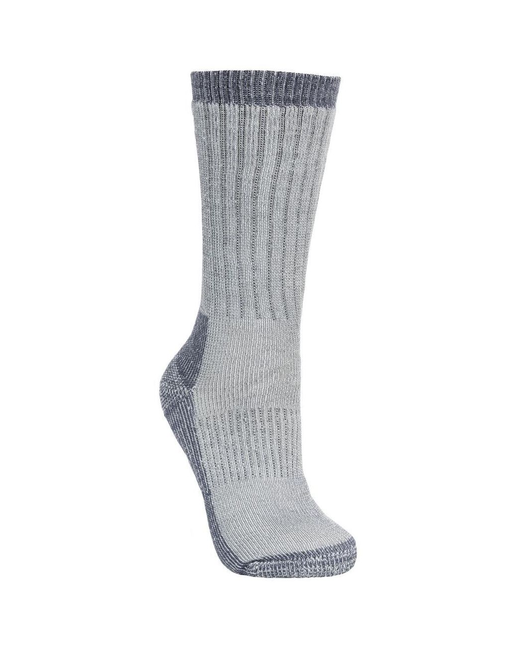 Trespass Gray Ladies Springer Hiking Boot Socks (1 Pair) (Heather)