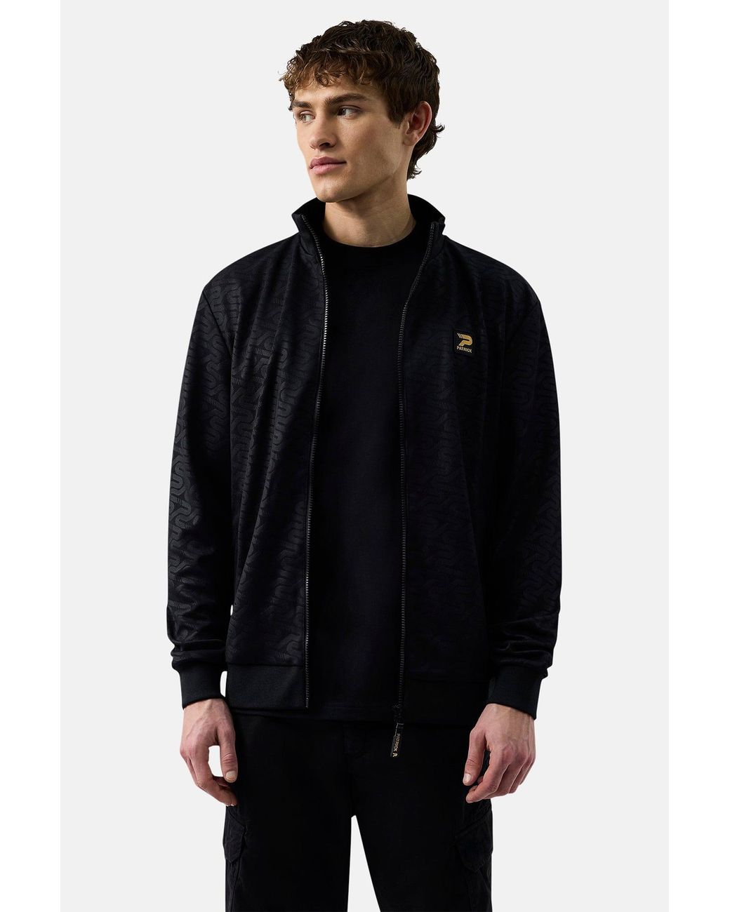 Patrick Black Patterson Track Top for men