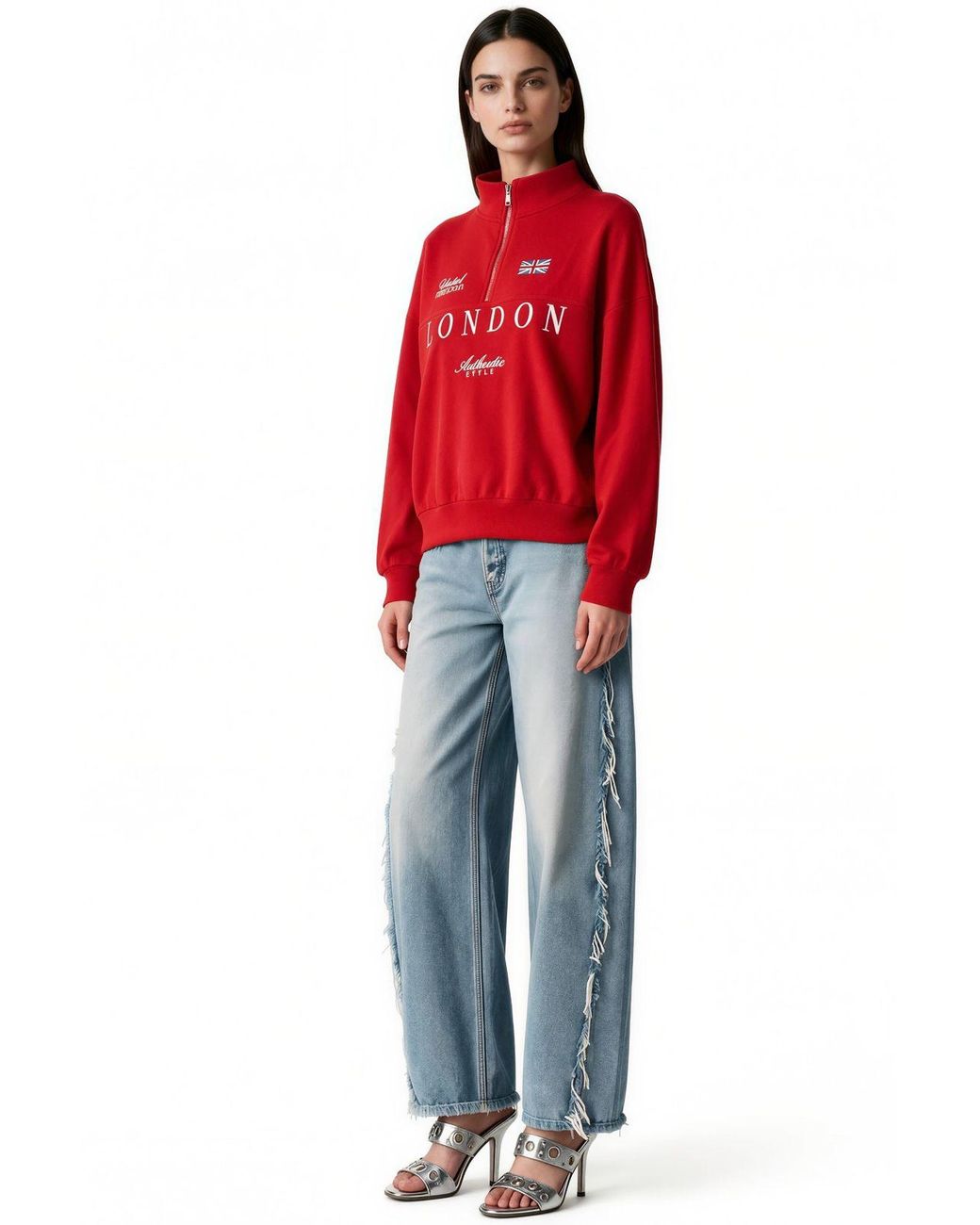 Busem Red Cotton-Blend Sweatshirt